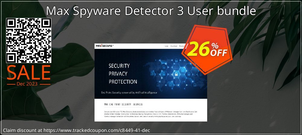 Max Spyware Detector 3 User bundle coupon on World Party Day offering sales