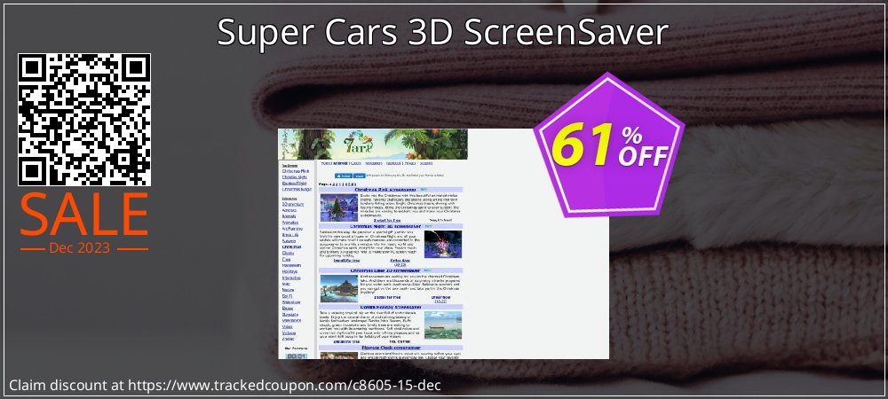 Super Cars 3D ScreenSaver coupon on World Backup Day promotions