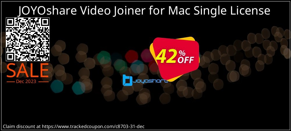 JOYOshare Video Joiner for Mac Single License coupon on World Party Day super sale