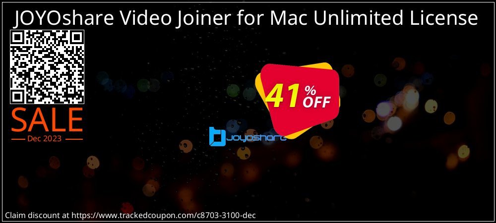 JOYOshare Video Joiner for Mac Unlimited License coupon on National Walking Day super sale