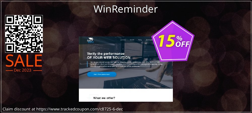 Get 15% OFF WinReminder promotions