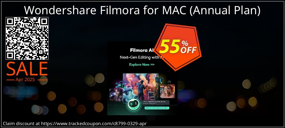 Wondershare Filmora for MAC - Annual Plan  coupon on National Smile Day offering sales