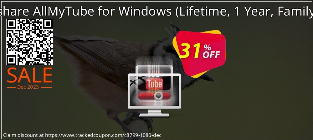 Wondershare AllMyTube for Windows - Lifetime, 1 Year, Family license  coupon on National Pumpkin Day offering sales