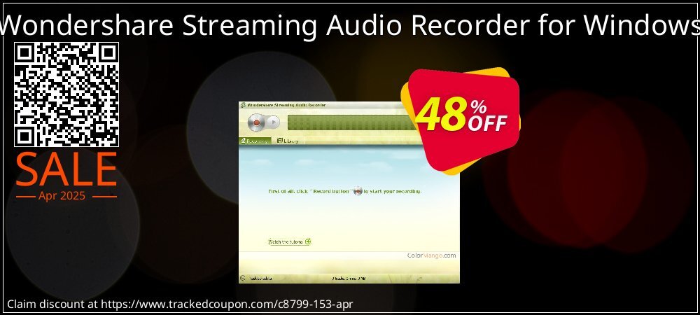 Wondershare Streaming Audio Recorder for Windows coupon on National Pizza Party Day sales