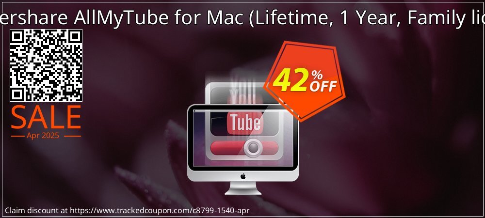 Wondershare AllMyTube for Mac - Lifetime, 1 Year, Family license  coupon on National Walking Day sales