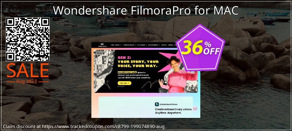 Wondershare FilmoraPro for MAC coupon on Graduation 2023 offer