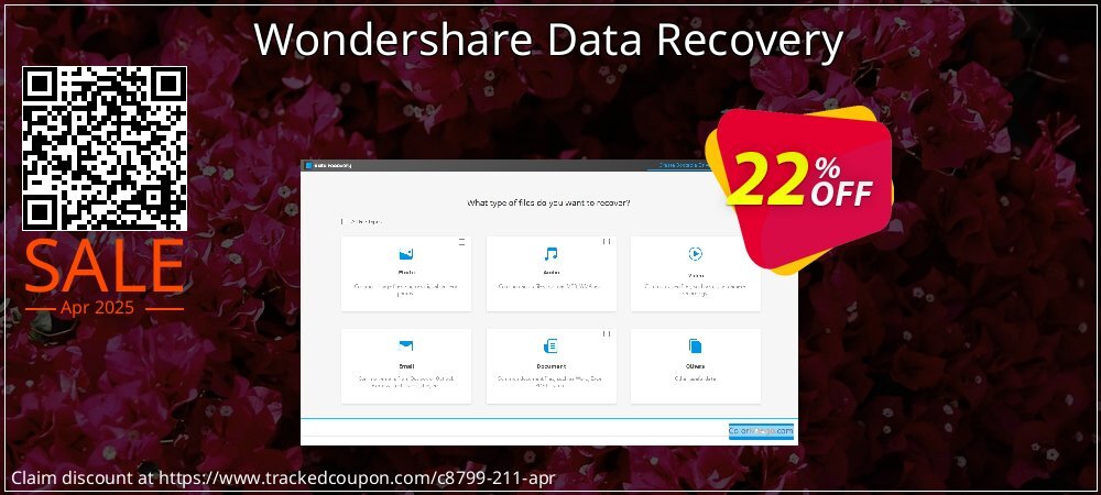 Wondershare Data Recovery coupon on World Party Day discount