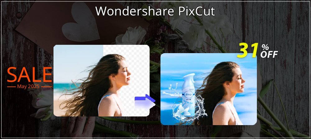 Wondershare PixCut coupon on Mother's Day offering sales