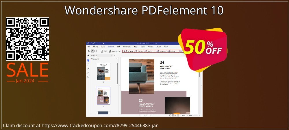 Wondershare PDFelement 8 coupon on Happy New Year offering discount