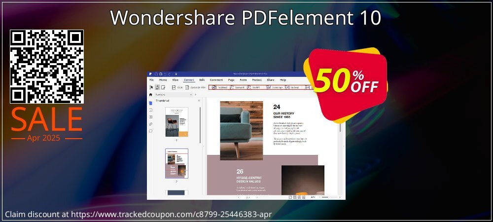 Wondershare PDFelement 10 coupon on Easter Day discounts