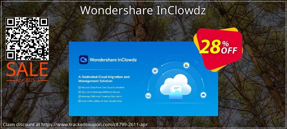 Wondershare InClowdz coupon on Palm Sunday promotions