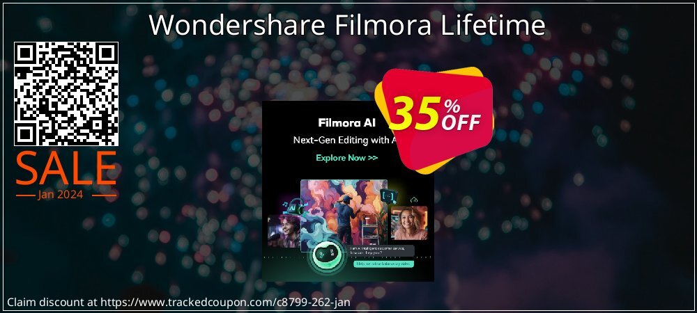 Wondershare Filmora Lifetime coupon on Kiss Day discounts