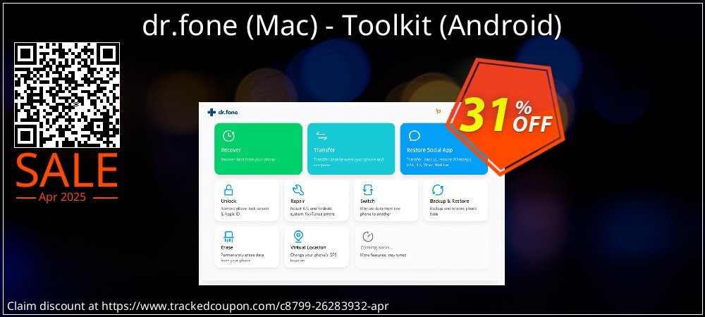 dr.fone - Mac - Toolkit - Android  coupon on Working Day promotions