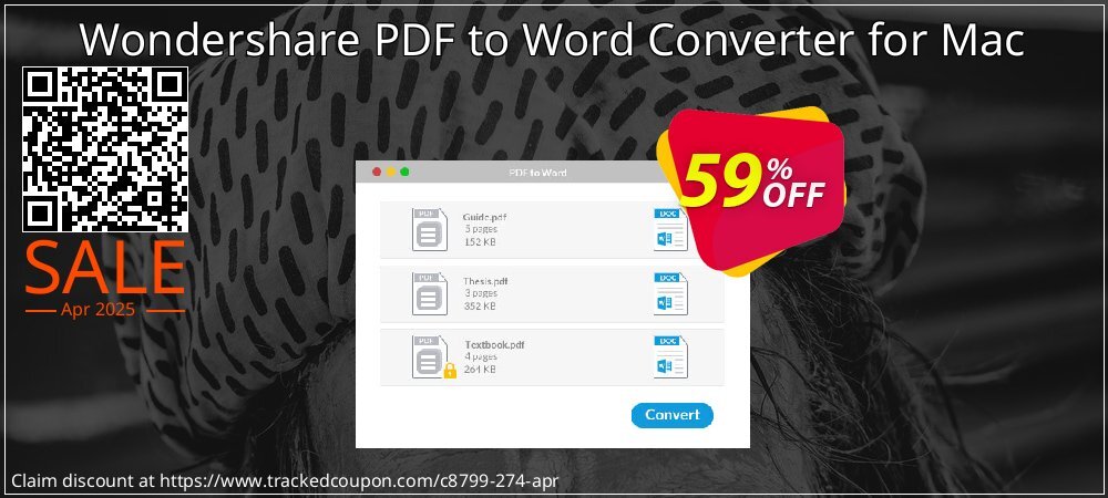 Wondershare PDF to Word Converter for Mac coupon on World Password Day offering discount