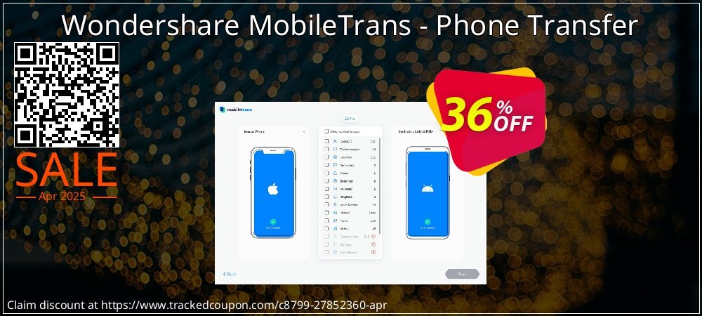 Wondershare MobileTrans - Phone Transfer coupon on National Walking Day offering sales