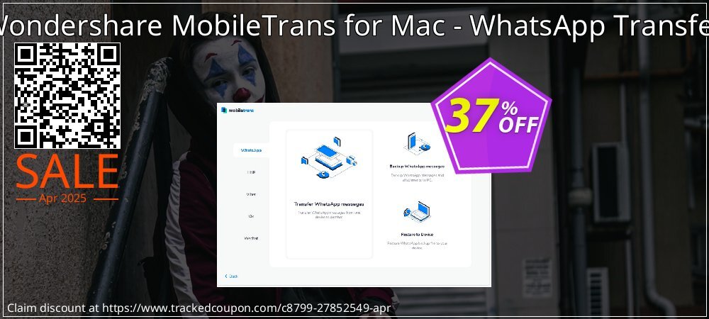 Wondershare MobileTrans for Mac - WhatsApp Transfer coupon on National Smile Day super sale