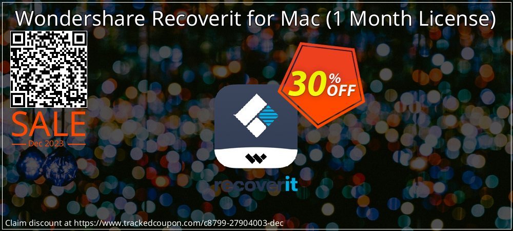Claim 30% OFF Wondershare Recoverit for Mac - 1 Month License Coupon discount April, 2023
