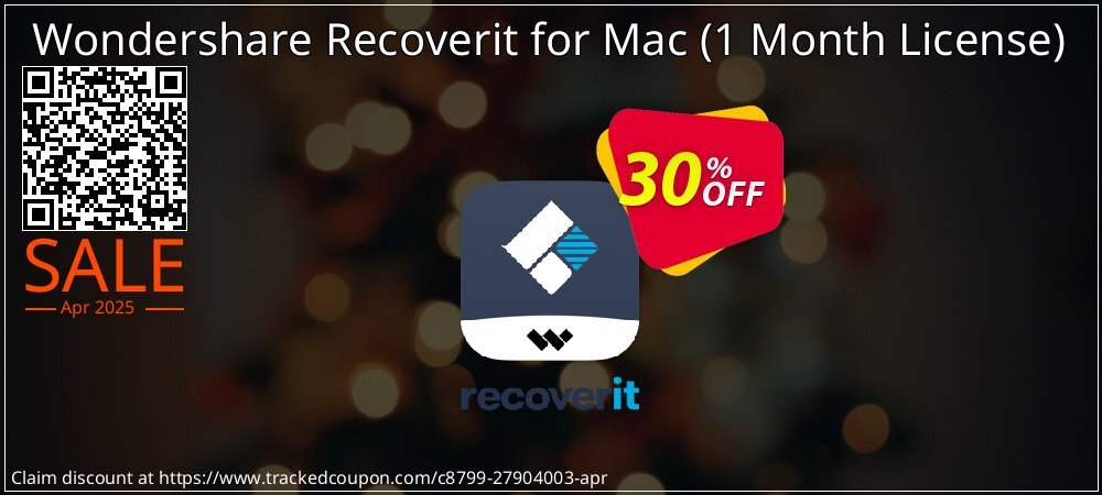 Wondershare Recoverit for Mac - 1 Month License  coupon on National Pizza Party Day discounts