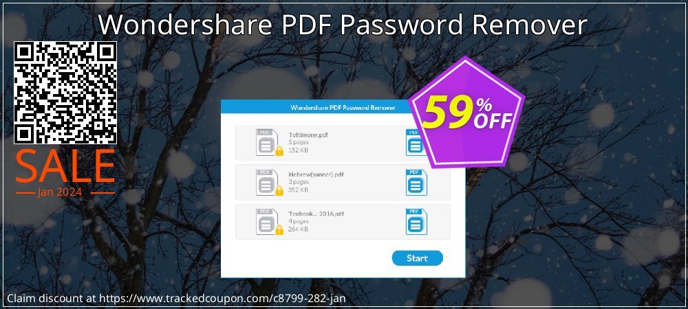 Wondershare PDF Password Remover coupon on Hug Day sales