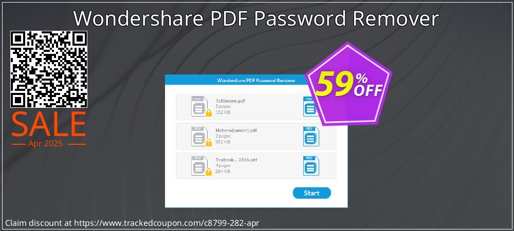 Wondershare PDF Password Remover coupon on Working Day discount