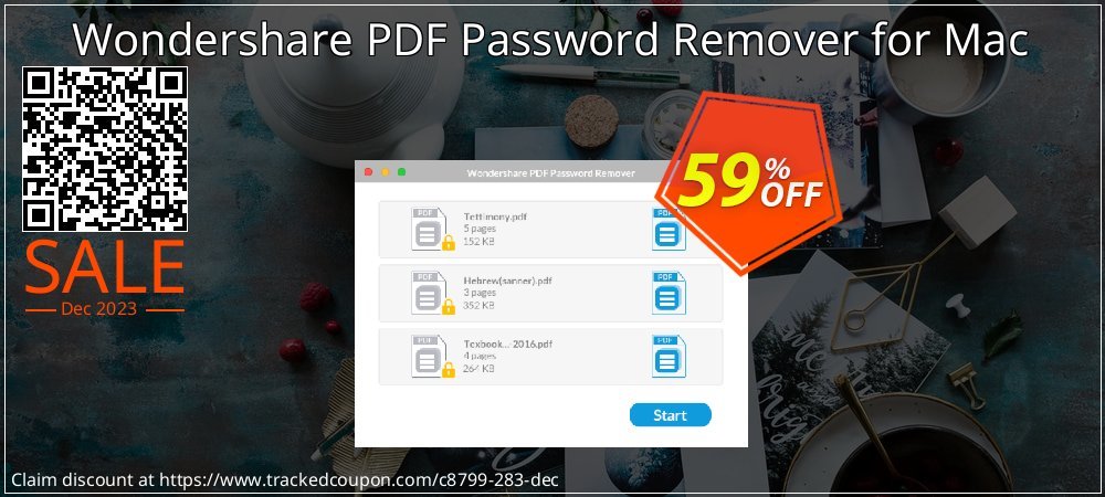 Wondershare PDF Password Remover for Mac coupon on National Pizza Party Day offering discount