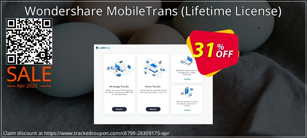 Wondershare MobileTrans - Lifetime License  coupon on Mother's Day promotions