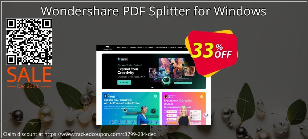Wondershare PDF Splitter for Windows coupon on National Smile Day offering sales