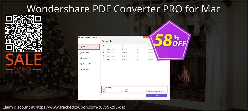 Wondershare PDF Converter PRO for Mac coupon on New Year's Day discount