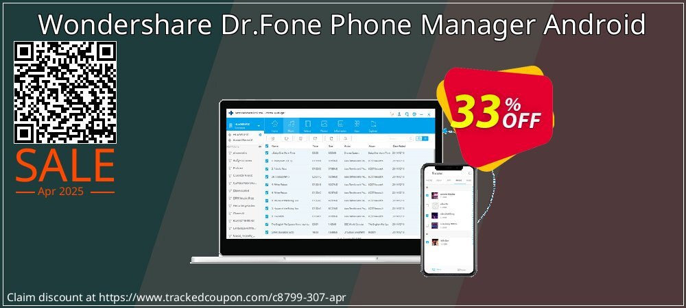 Wondershare Dr.Fone Phone Manager Android coupon on April Fools' Day sales