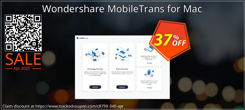 Wondershare MobileTrans for Mac coupon on National Walking Day super sale