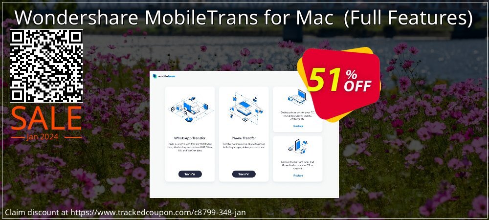 Wondershare MobileTrans for Mac  - Full Features  coupon on New Year's Weekend offer