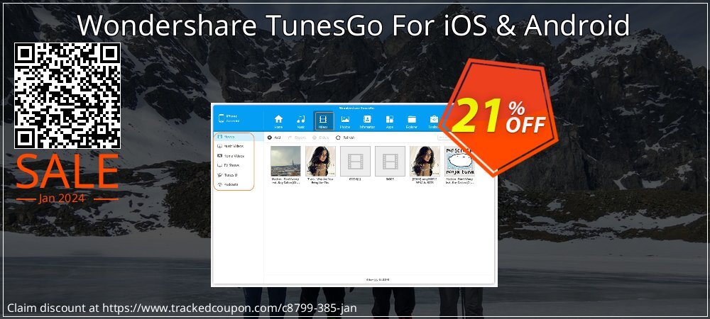 Wondershare TunesGo For iOS & Android coupon on Valentine Week offering discount