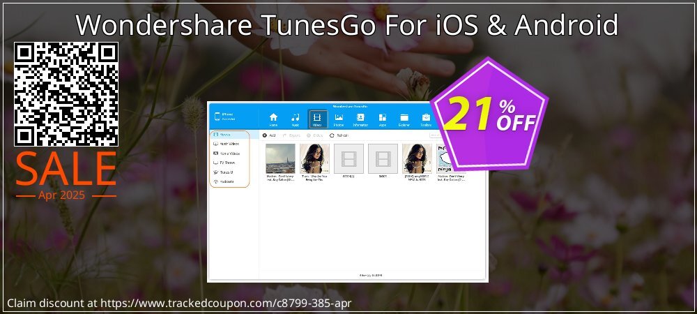 Wondershare TunesGo For iOS & Android coupon on World Backup Day offering sales