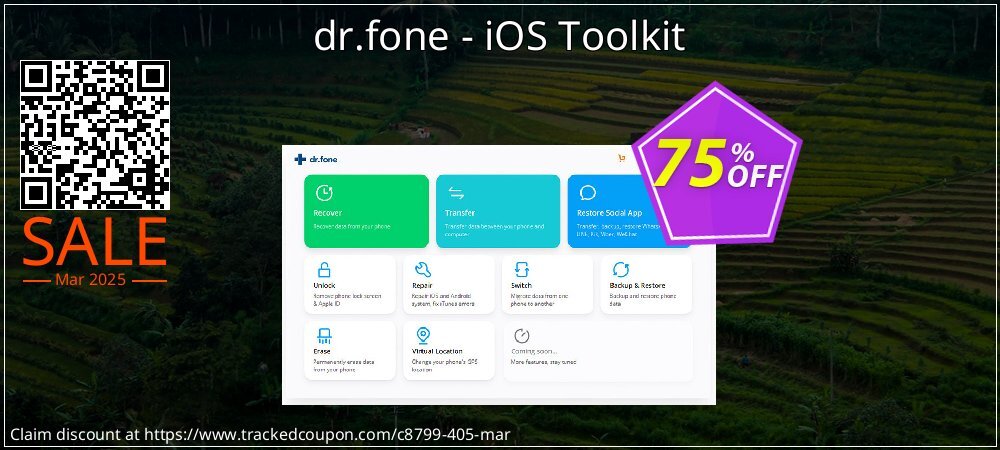 dr.fone - iOS Toolkit coupon on National Walking Day promotions