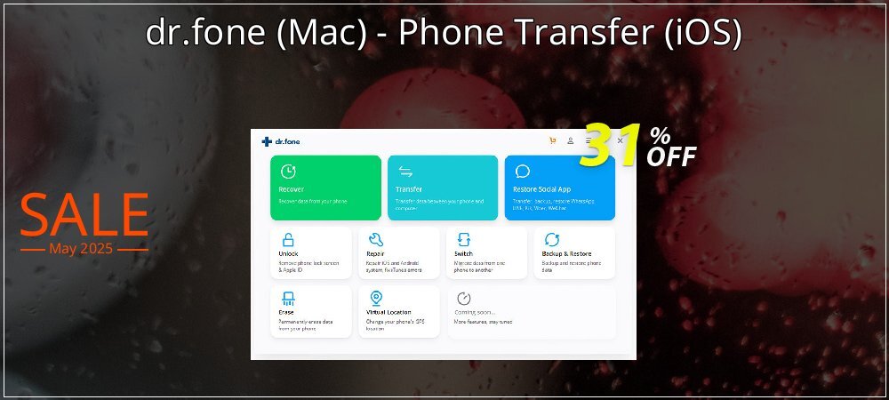 dr.fone - Mac - Phone Transfer - iOS  coupon on National Pizza Party Day sales