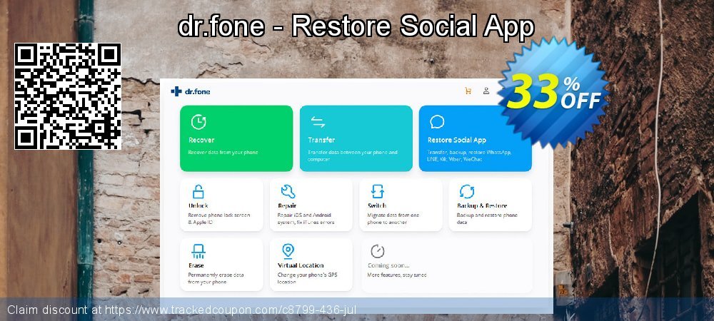 Claim 33% OFF dr.fone - Restore Social App Coupon discount March, 2020