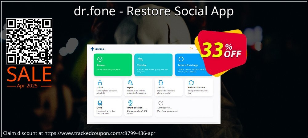 dr.fone - Restore Social App coupon on World Party Day discount