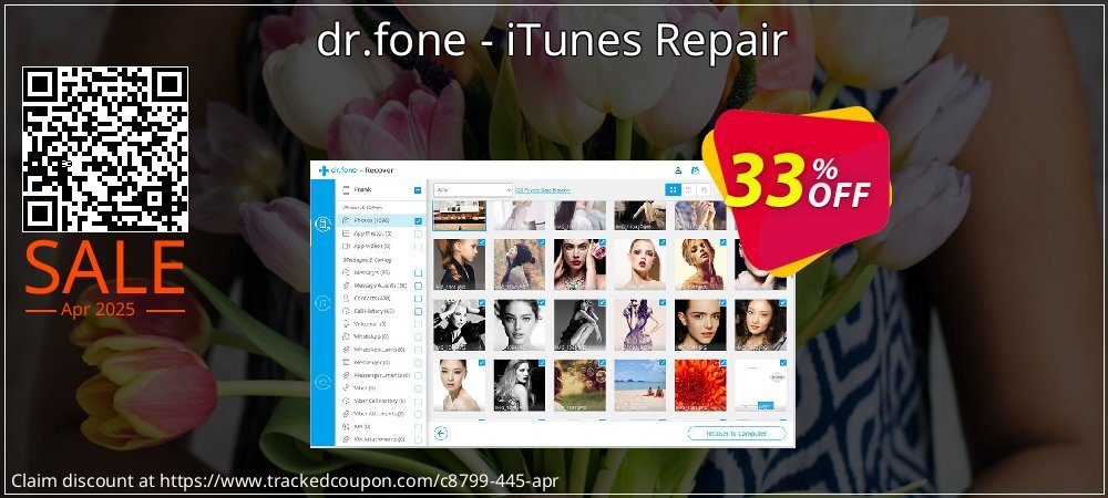 dr.fone - iTunes Repair coupon on Mother Day offering discount