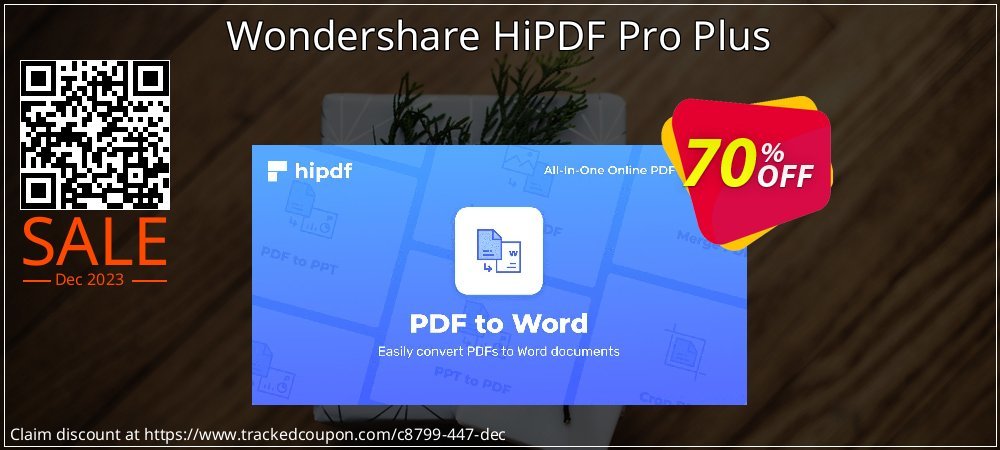 Wondershare HiPDF Pro Plus coupon on National Memo Day super sale