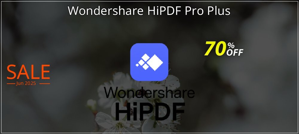 Wondershare HiPDF Pro Plus coupon on National Memo Day super sale