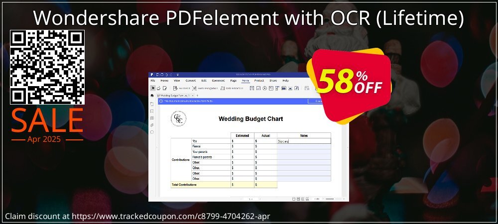 Wondershare PDFelement with OCR - Lifetime  coupon on April Fools Day offering sales