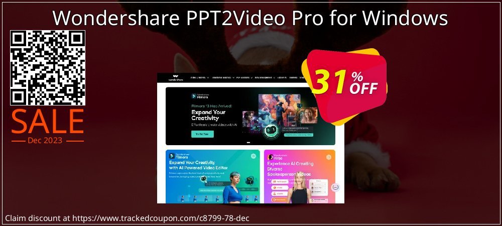 Wondershare PPT2Video Pro for Windows coupon on Christmas offering discount