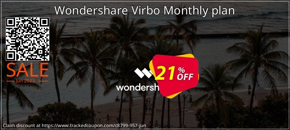 Wondershare Virbo Monthly plan coupon on Working Day discount