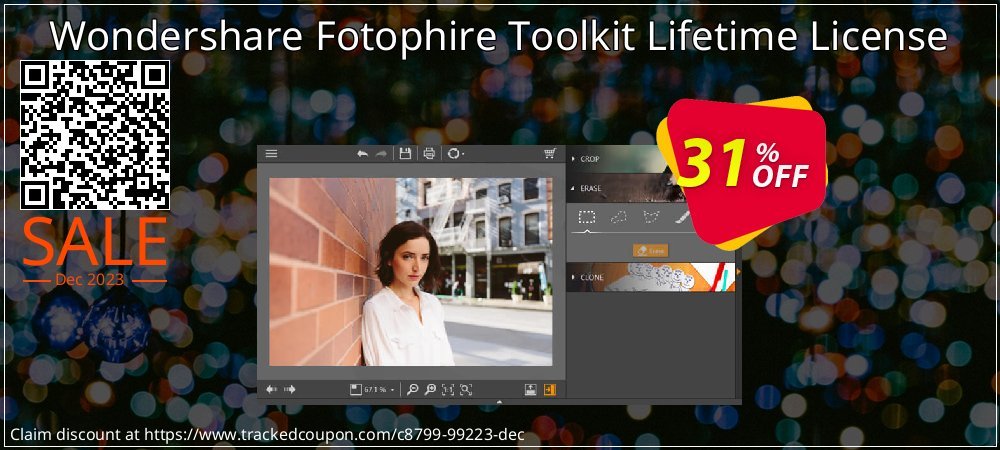 Wondershare Fotophire Toolkit Lifetime License coupon on New Year's Weekend discount