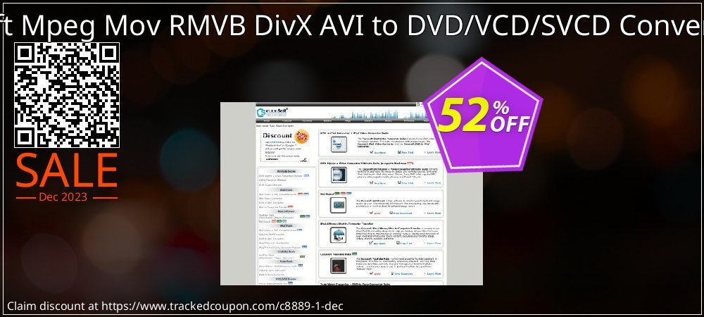 Cucusoft Mpeg Mov RMVB DivX AVI to DVD/VCD/SVCD Converter Lite coupon on World Bollywood Day offering sales