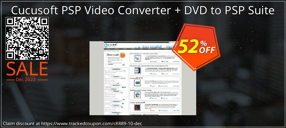 Cucusoft PSP Video Converter + DVD to PSP Suite coupon on Cheese Pizza Day offering sales