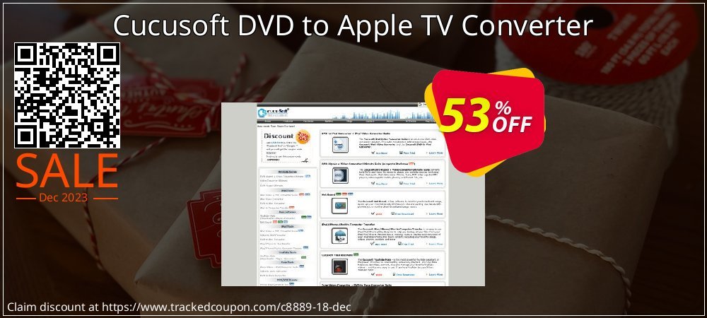 Cucusoft DVD to Apple TV Converter coupon on Easter Day promotions