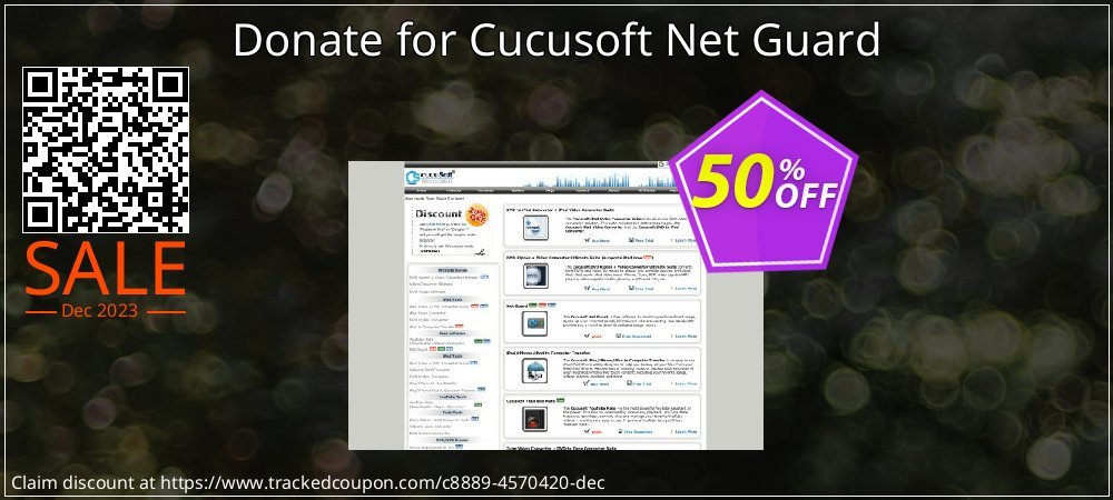 Donate for Cucusoft Net Guard coupon on National Walking Day discount