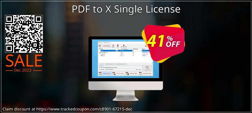 PDF to X Single License coupon on National Walking Day offering sales