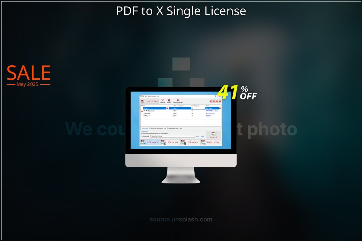 PDF to X Single License coupon on Mother Day super sale